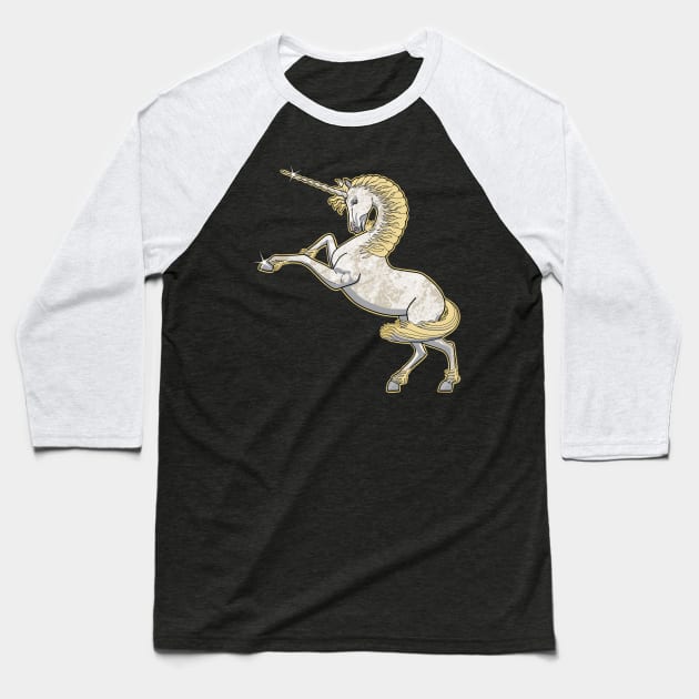 Unicorn Baseball T-Shirt by BurrowsImages